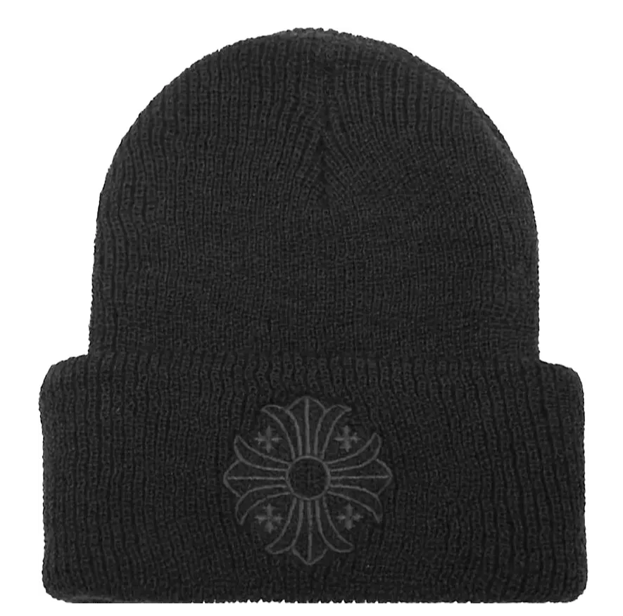 CHROME HEARTS 'PLUS CROSS' BLACK BEANIE