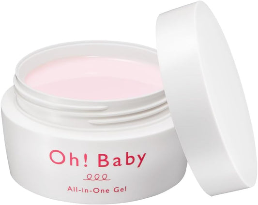 House of Rose Oh! Baby All-in-One Gel, 3.5 oz (100 g), 5 Functions (Lotion, Serum, Milky Lotion, Cream Pack), Time-saving Care, Easy, Spatula Included, Memory Foam Gel, Hot Spring Water, Firm Skin,