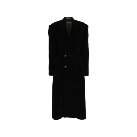 Balenciaga C MereとWool Cinched Coat - Image 1