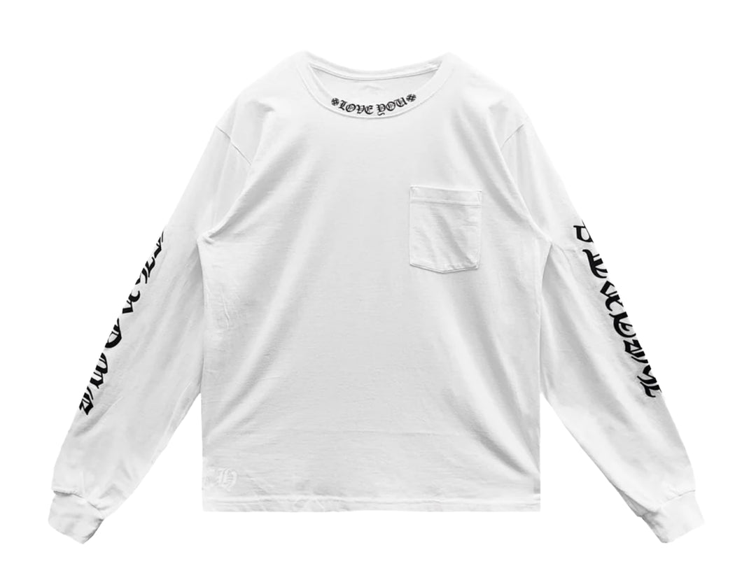 CHROME HEARTS 'LOVE YOU' WHITE LONGSLEEVE