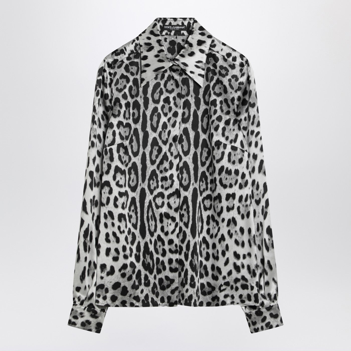 Dolce  Gabbana ドルチェ＆ガッバーナヒョウ柄のシルクシャツ - Image 1