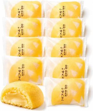【Satsuma Steamed Goods House】Kasutadon Individually Wrapped 10 pieces, Kagoshima, Home Use, Steamed Pastry, Custard, Individually Packaged * Shipped at Room Temperature, Delivered by Post