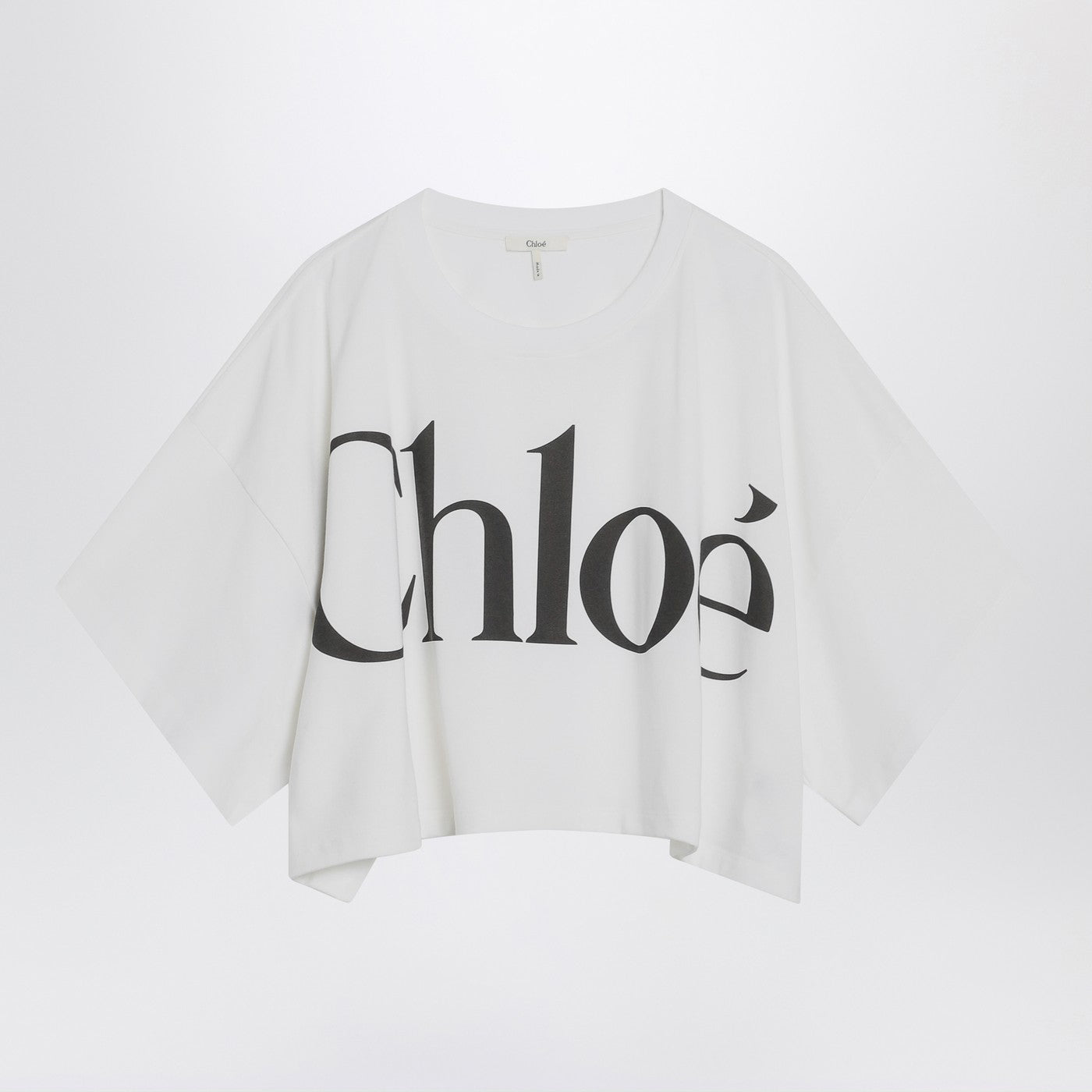 Chloe ロゴプリント付きクロエホワイトボックスTシャツ - Image 1