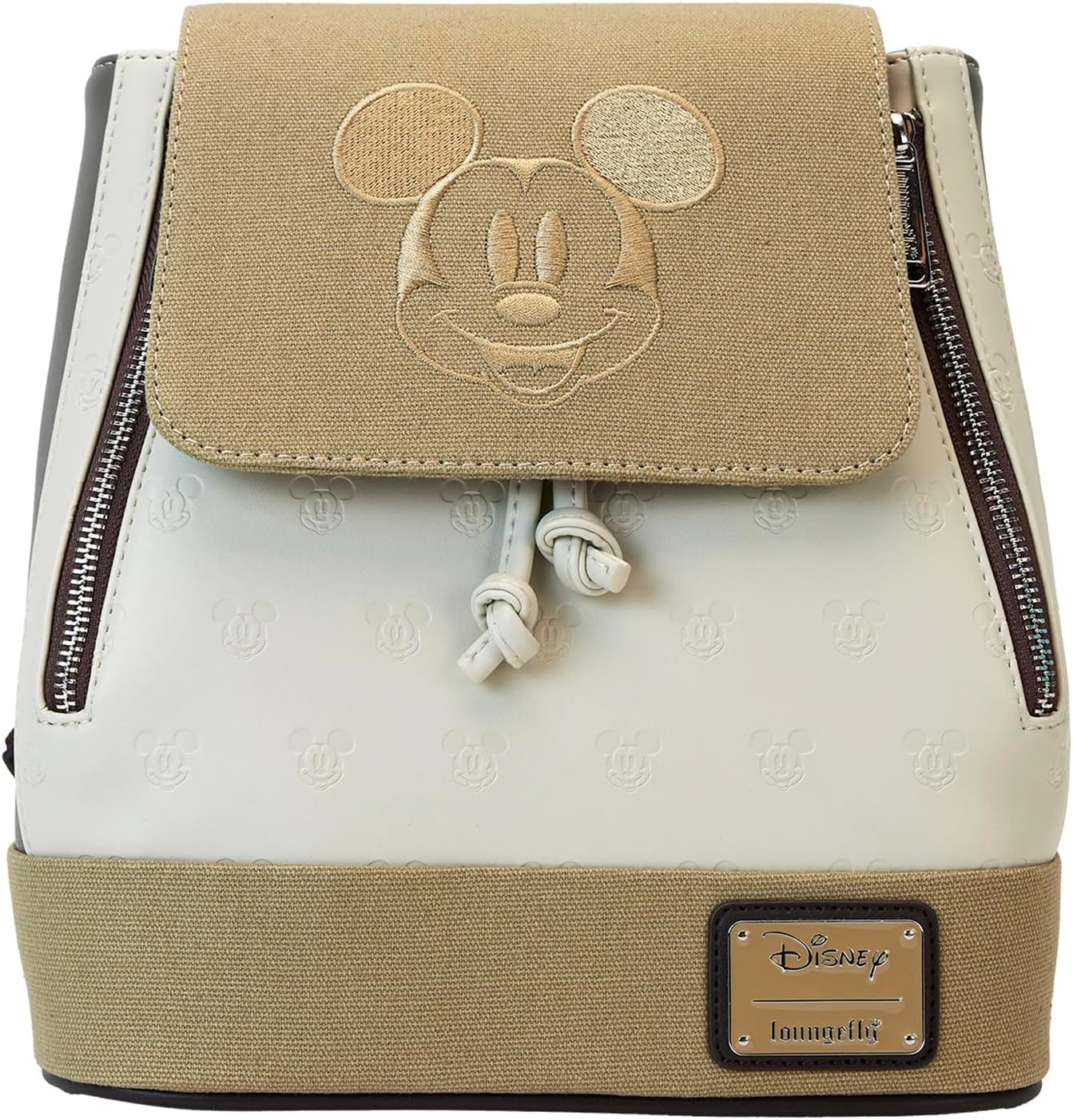 Loungefly Mini mochila de lona de Mickey y sus amigos de Disney