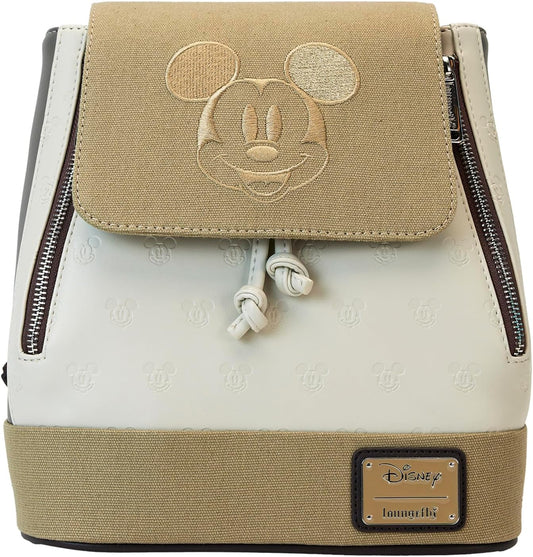 Loungefly Mini mochila de lona de Mickey y sus amigos de Disney