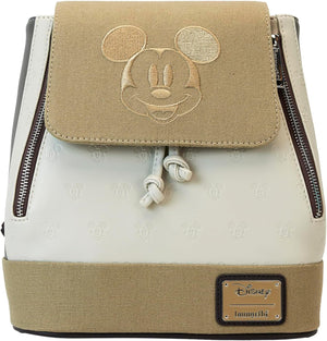 Loungefly Mini mochila de lona de Mickey y sus amigos de Disney