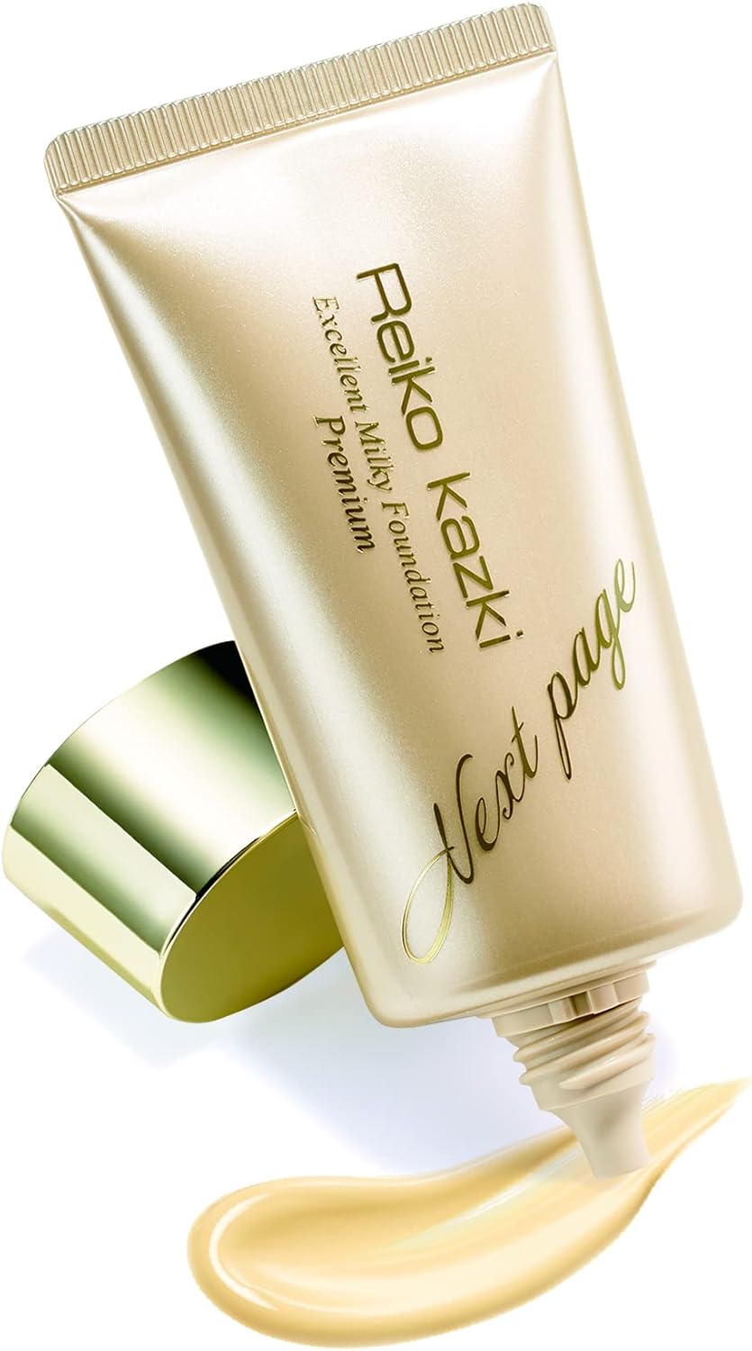 [Quasi-Drug] Kazu Reiko Medicated Excellent Milky Foundation Premium N (Makeup Base) SPF38/PA+++ UV Absorber Free Skin Care Sensory Makeup Base Yellow Covers Stains, Dullness and Redness Naturally