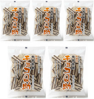 【Tohoku Limited】Nanbu Senbei Chocolate Q-suke, 5 Packs, Chocolate, Crackers, Snacks, Shinbori, Aomori Prefecture, Hachinohe City (Cooler Shipping June-September)