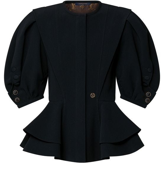 LOUIS VUITTON Puff-Sleeve Peplum Jacket - Image 1