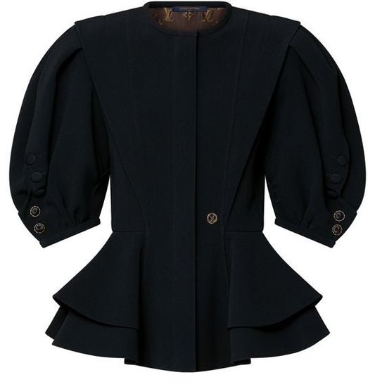 LOUIS VUITTON Puff-Sleeve Peplum Jacket - Image 1