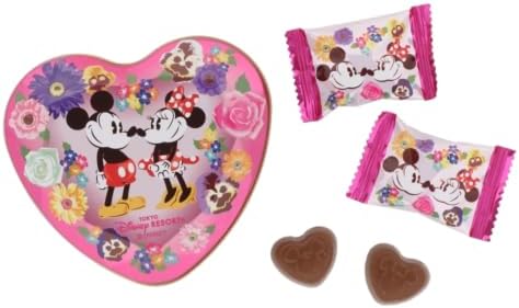 Mickey Mouse Minnie Mouse Chocolate with Heart Canned Disney Popular Candy Souvenir Present Disney Goods (1 Piece)