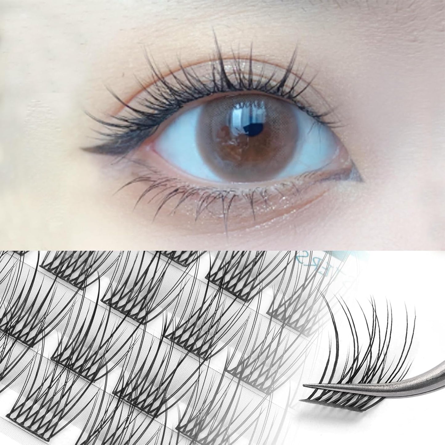 Partial Lash, Self Matsueku, Partial False Eyelashes, Large Capacity, DIY, Home Self Pine Extensions (0.55 inches (14 mm), F09