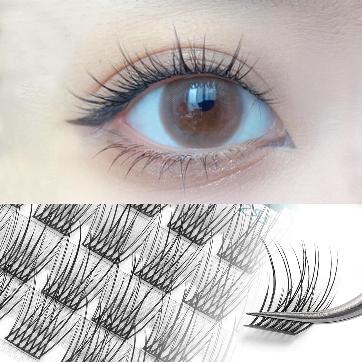 Partial Lash, Self Matsueku, Partial False Eyelashes, Large Capacity, DIY, Home Self Pine Extensions (0.55 inches (14 mm), F09