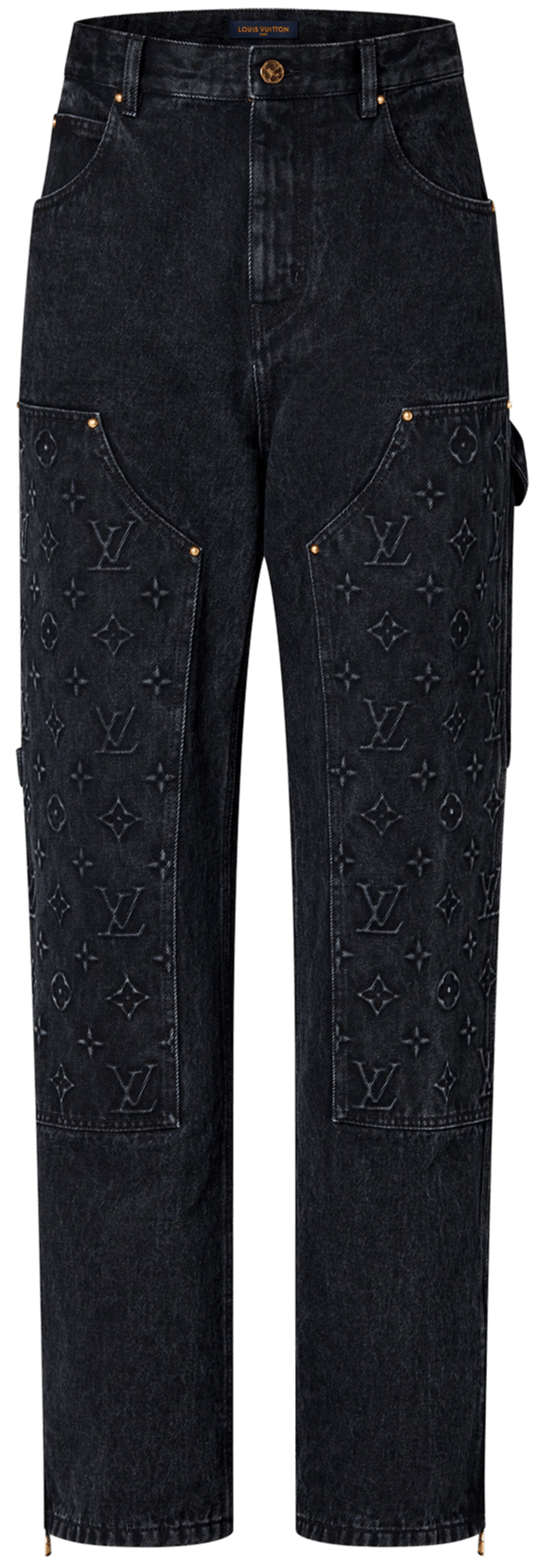 LOUIS VUITTON 'BLACK' DENIM CARPENTER PANTS