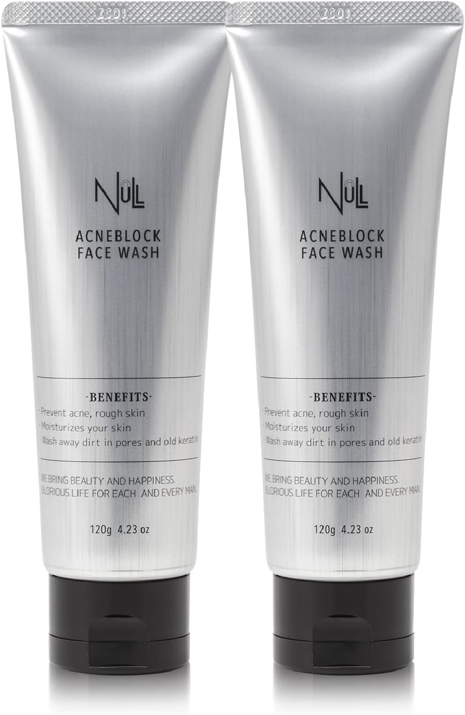 Men's Face Wash Acne Rough Skin (Face Wash 4.2 oz (120 g) x 2)