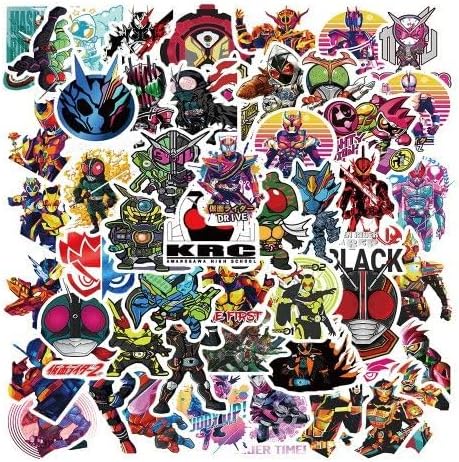 Kamen Rider Stickers Set of 100 Kamen Rider Stickers Cartoon Character Stickers Cute Stylish Notebook Sticker Moe Goods Surrounding Picture Pasting Props Gift DIY Decoration Letter Mobile Notebook