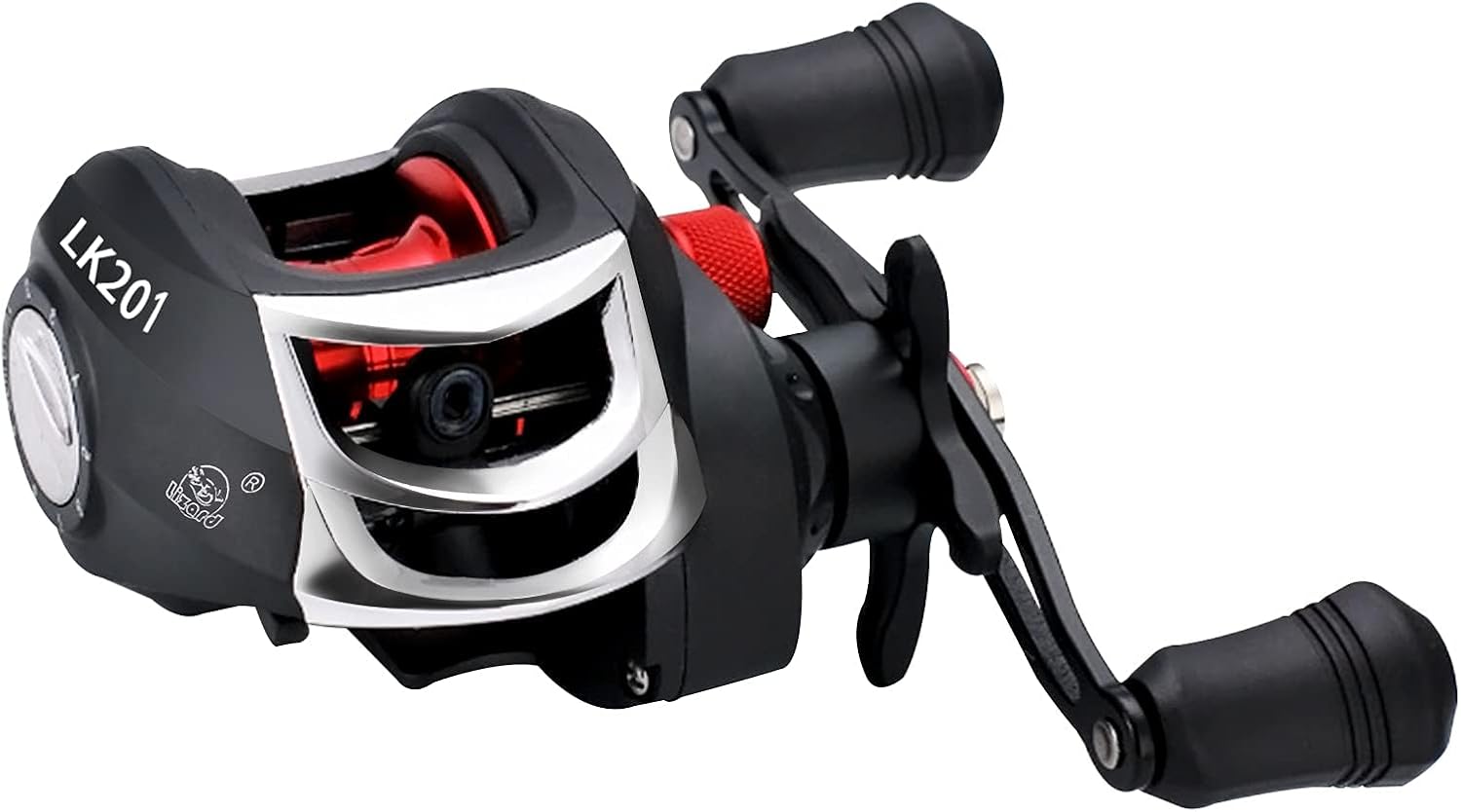 Bait Reel, Saltwater Fishing, Freshwater Fishing, Magnetic Brake, 7.2:1 Gear Ratio, 17+1BB, Maximum Drag Force, 17.6 lbs (8 kg), Bass Fishing, Fishing Reel, Lightweight, Left/Right Handle (Left