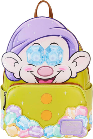 Loungefly Disney Snow White: Diamond Dopey Mini-Backpack, Exclusive Backpack, Multi-Colour, One Size Unisex