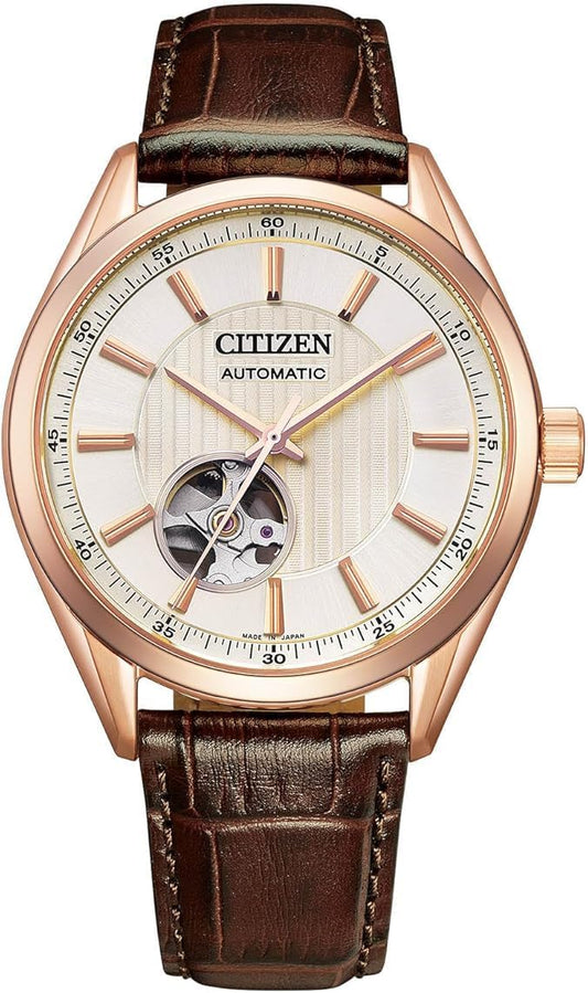 [CITIZEN] 腕時計 メンズ CITIZEN COLLECTION メカニカル NH9112-19A 機械式自動巻 防水 ピンクゴールド オープンハート