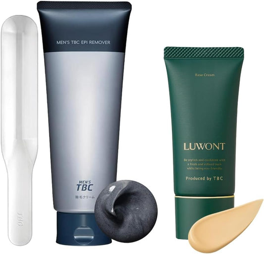 TBC LUWONT Men's Grooming Set, Base, Concealer, For Men Hair Removal, Epi Remover II, Base Cream, MEN'S MEN'STBC LUONTO