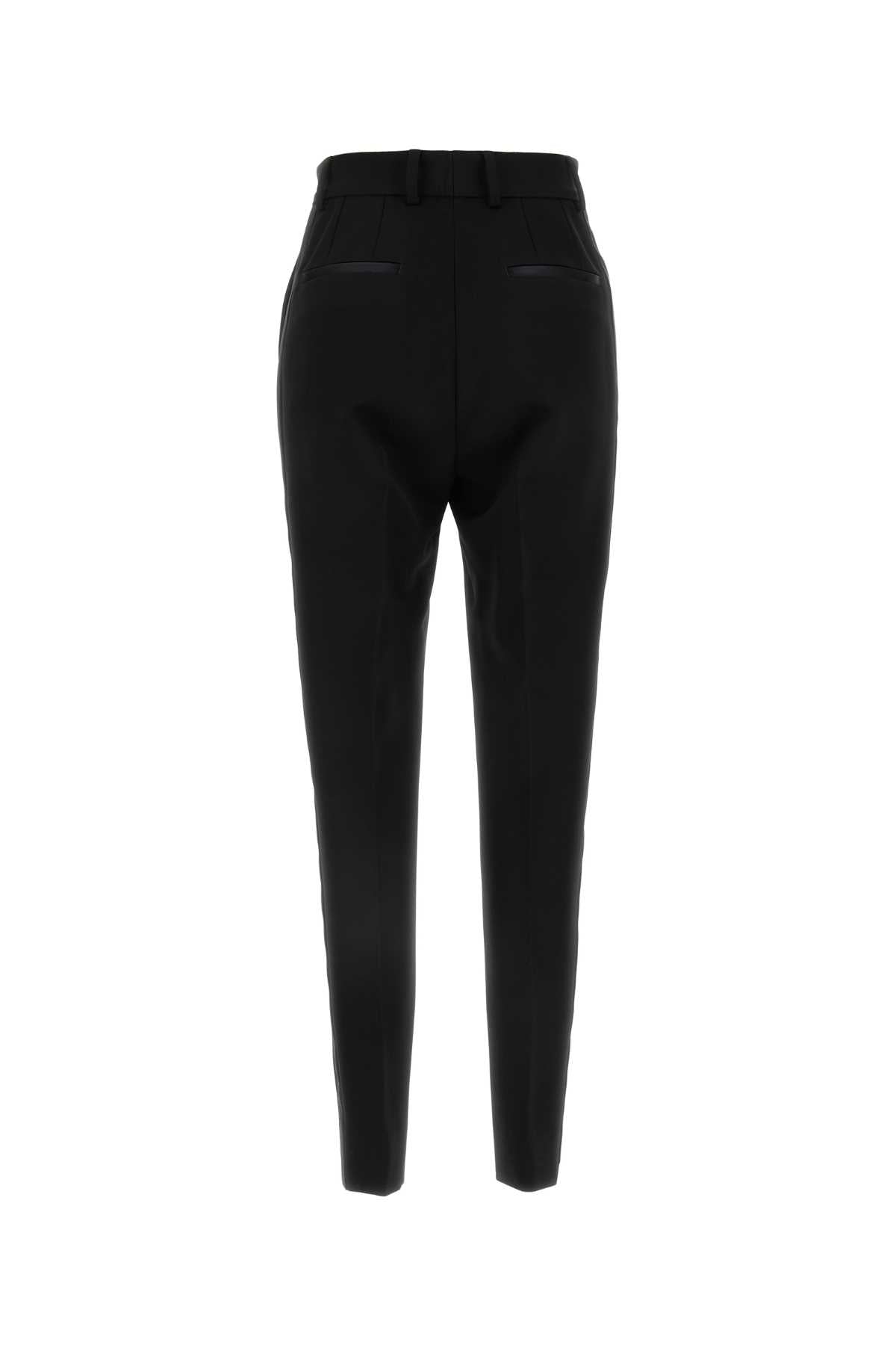 Dolce  Gabbana ドルチェ＆ガッバーナブラックウールブレンドパンツ - Image 1