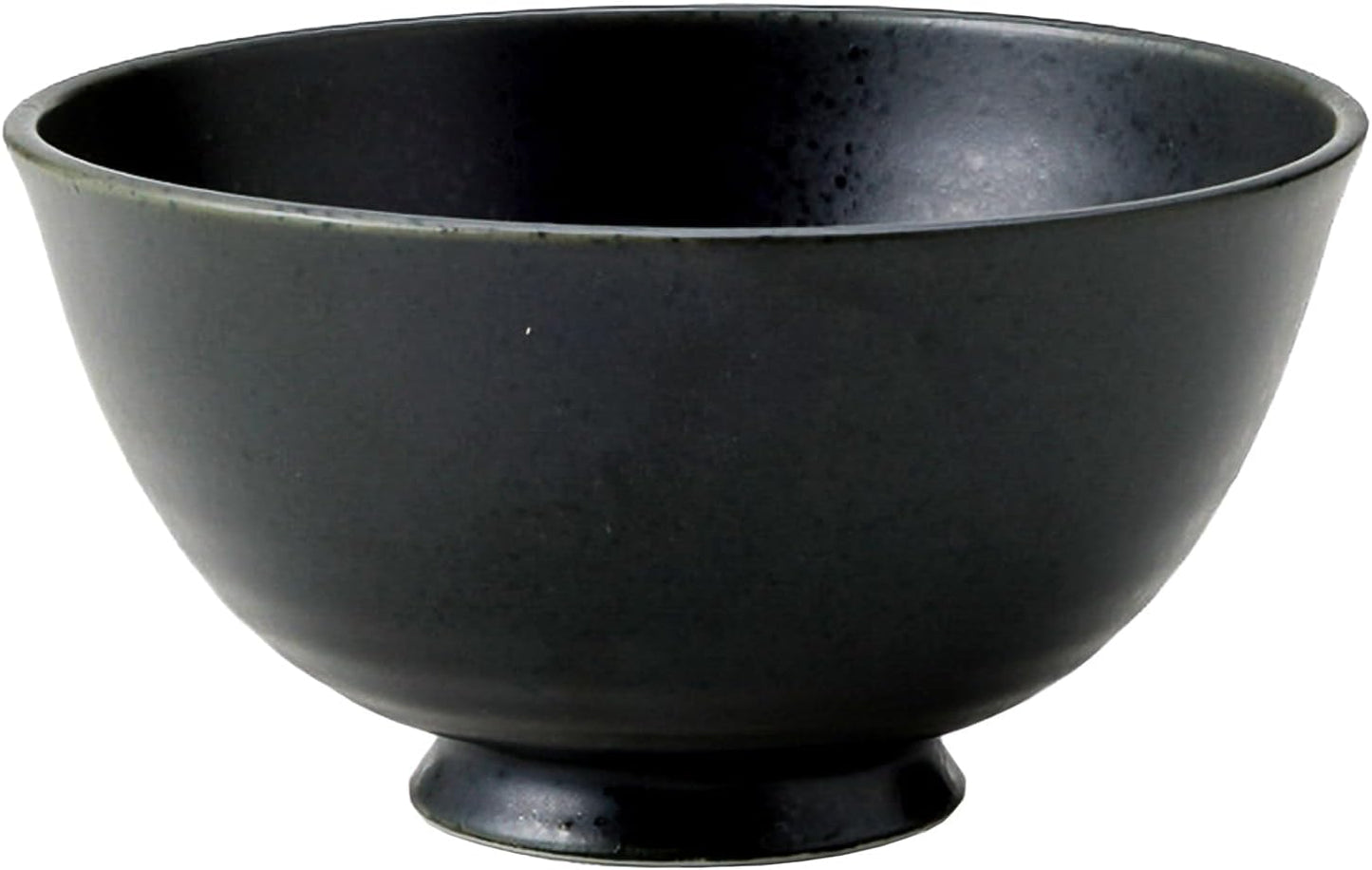 TAMAKI T-877319 Lightweight Black Mat, Large Rice Bowl, Diameter 4.8 inches (12.3 cm), Height 2.6 inches (6.6 cm), Porcelain, Dishwasher Safe, Microwave Safe, Made in Japan