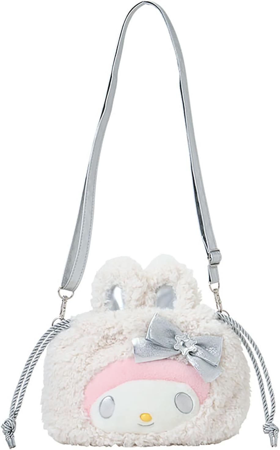 Sanrio 2-Way Drawstring Shoulder Bag (Fluffy Snow Rabbit)