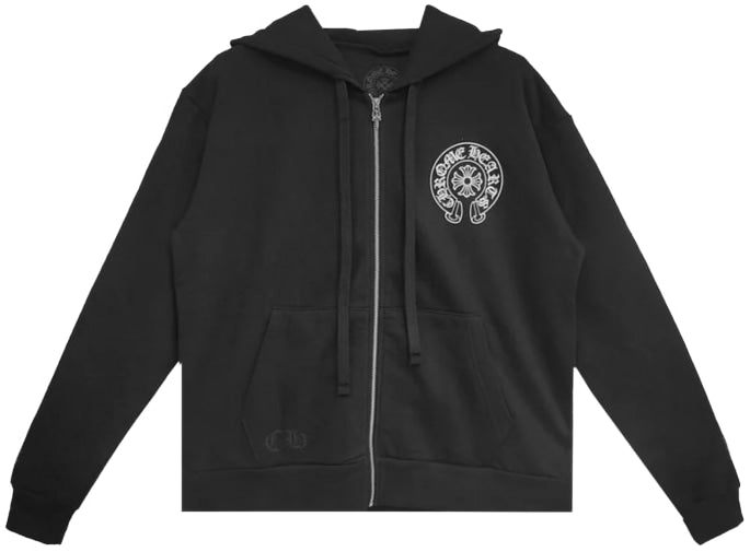 CHROME HEARTS 'LOS ANGELES HORSESHOE LOGO' ZIP UP HOODIE