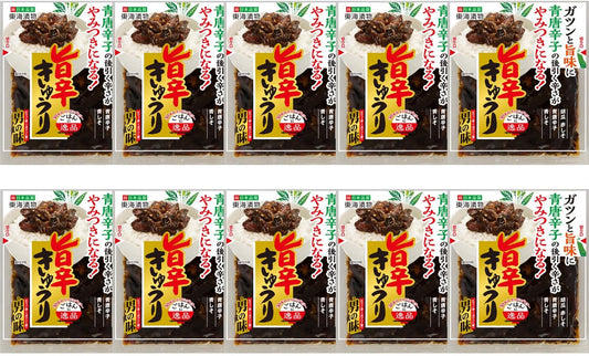 Tokai Tsukemono, Spicy Cucumbers, Man's Flavor, 3.2 oz (90 g), Soy Sauce Pickle, Rice, Bulk Purchase (3.2 oz (90 g) x 10 Packs