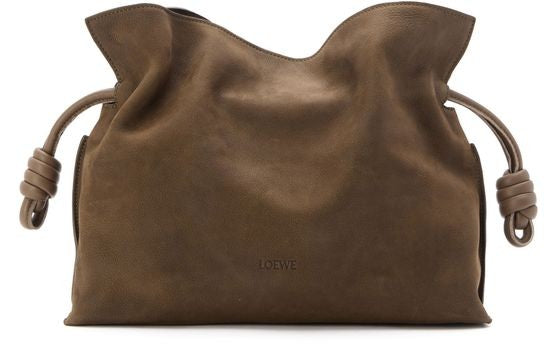 LOEWE Medium Flamenco clutch in grained nubuck - Image 1
