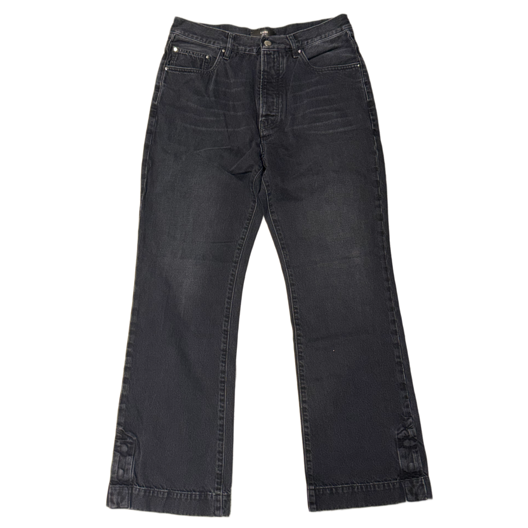 AMIRI 'BLACK' STRAIGHT FLARE JEANS
