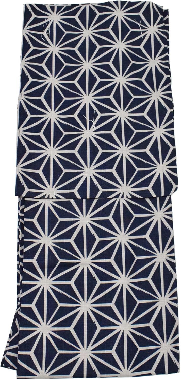 Changeable weave cotton linen yukata single item female ladies (black navy blue women's cotton 85% linen 15% yukata cool cotton linen yukata sold separately)