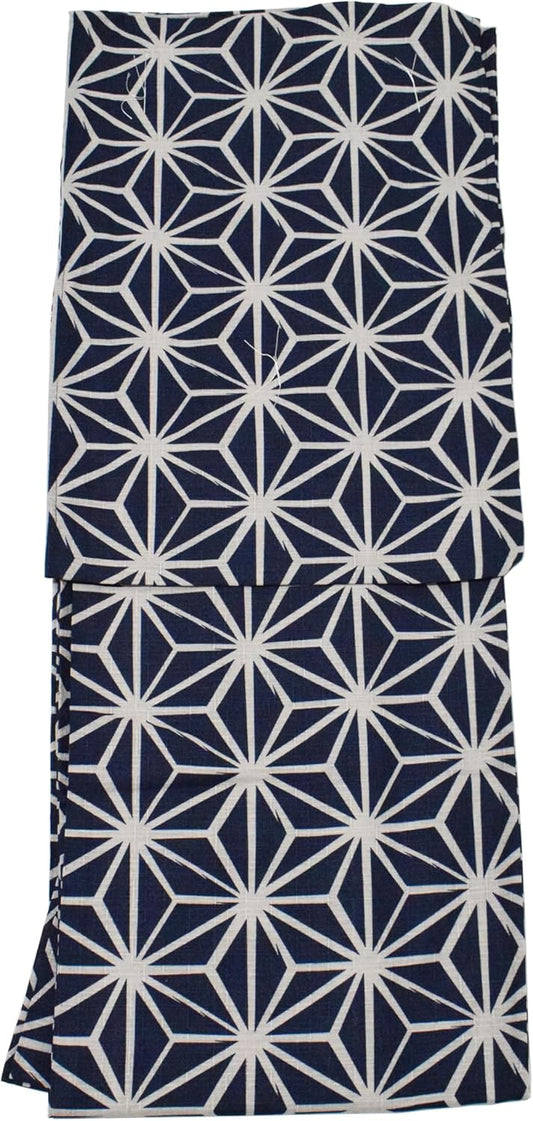 Changeable weave cotton linen yukata single item female ladies (black navy blue women's cotton 85% linen 15% yukata cool cotton linen yukata sold separately)