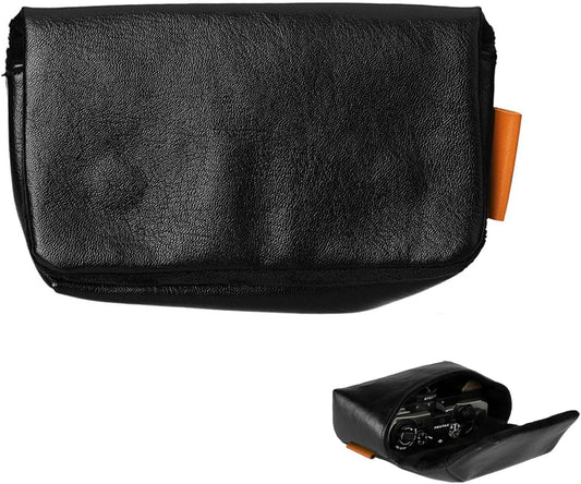 BOCAIDHK Digital Camera Storage Pouch PU Leather Digital Camera Bag for SONY RX100 / M2 / M3 / HX7 / HX9 / WX500 / Canon G7X / G7II / G9X / G9II /RICOH GR/GR II with Magnetic Closure, Black, 无