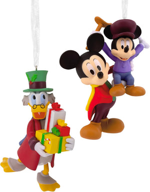 Adornos de Navidad de Hallmark Disney Mickey's Christmas Carol, Set de 2