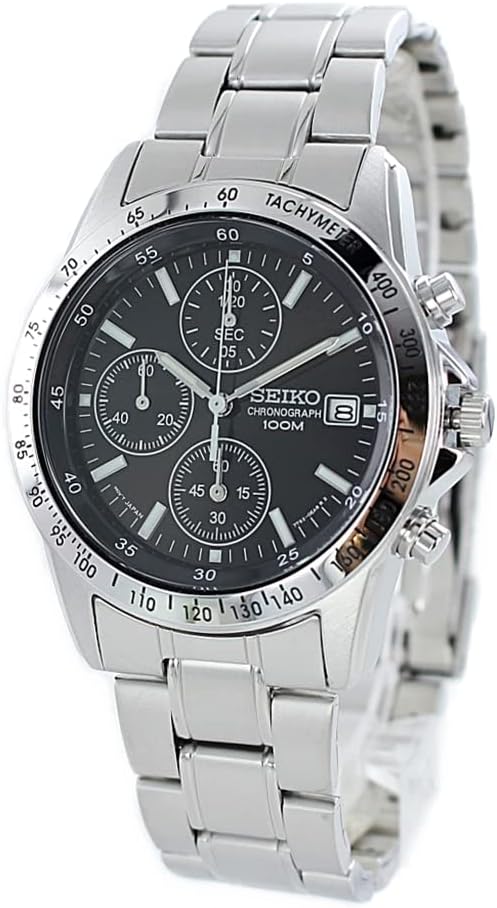 Seiko snd367pc Wristwatch, Men's, Women's, Waterproof, Chronograph, Date, Bracelet Type