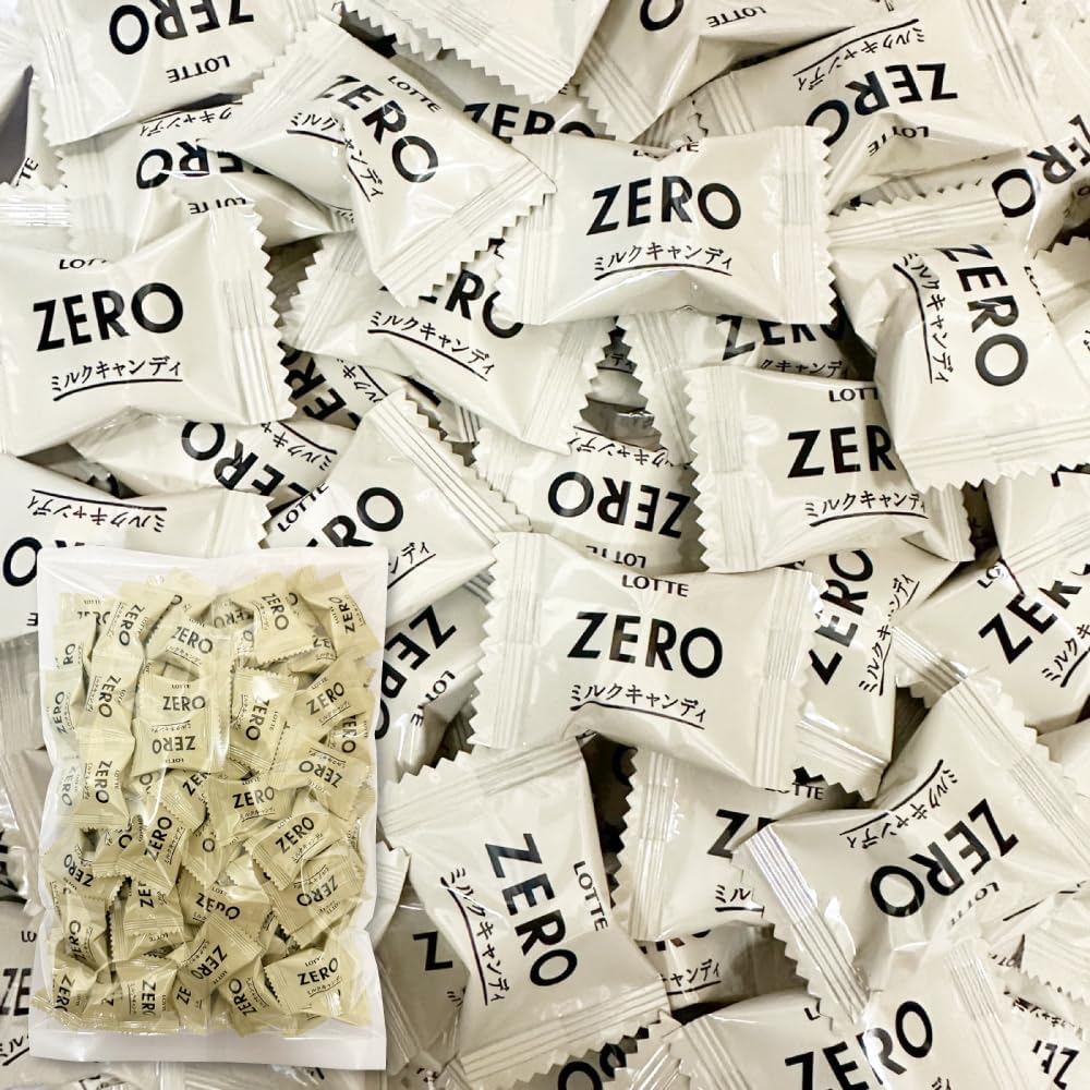 Lotte Zero Milk Candy 100 Bags Share Pack Large Capacity Commercial Individually Wrapped Zero Milk Candy Assortment