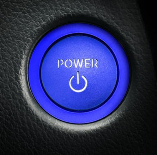 Toyota Prius/PRIUS 60 Series Engine Start Button Switch Cover Exclusive Design Genuine Replacement Cover Switch Interior Accessory Dress Up Custom Item (Blue)