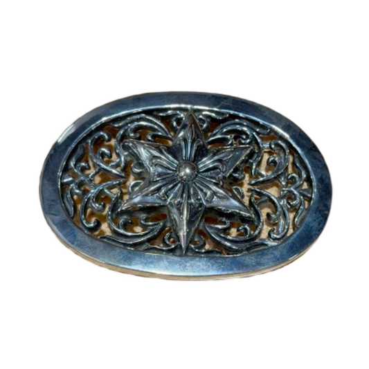 CHROME HEARTS 'STAR OVAL' XL BELT BUCKLE