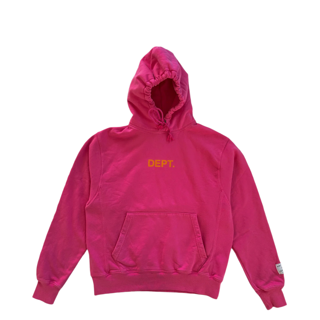 GALLERY DEPT. 'YELLOW LOGO' PINK HOODIE
