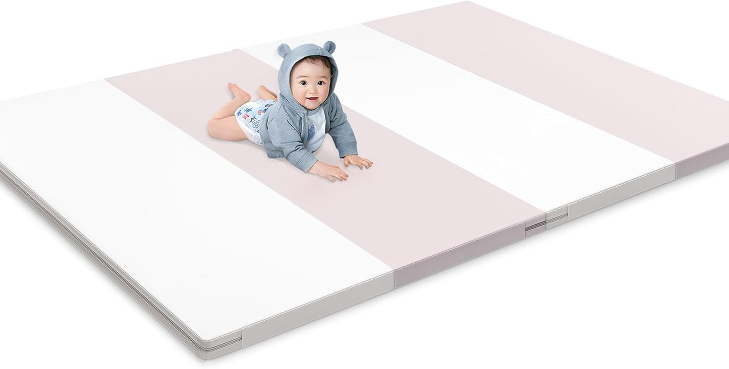 Artake Play Mat for Babies, Easy Storage, Joint Mat, Thick, Foldable, Waterproof, Soundproof Mat, Baby Mat, Nap Mat, 55.1 x 78.7 x 1.6 inches (140 x 200 x 4 cm), Pink