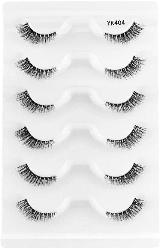 Daily Short 5 Pairs False Eyelashes Fake Mink Eyelashes Ultra Thick Daily Makeup Stage Eyelashes (YK404)