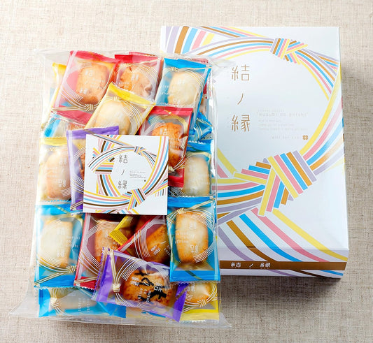 Musubi no Enishi 【Handbag None】 Senbei Gift Individually Wrapped Pre-wrapped Assorted Gift Hand Souvenir Snack Kagaya Rice Crackers