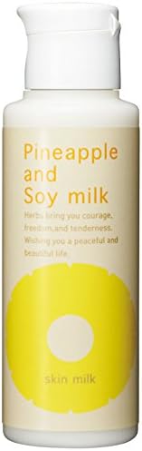 Suzuki Herb Laboratories Pineapple Soy Milk Skin Milk, 3.4 fl oz (100 ml) (Formulated with Hyaluronic Acid, Collagen, Olive Oil, After Hair Removal, After Hair Removal, Unwanted Hair Care) (1 Bottle)