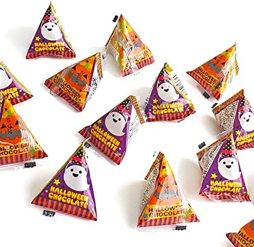 Realize Planning Halloween Colorful Small Round Chocolate Tetra Individual Packaging Pack of 50