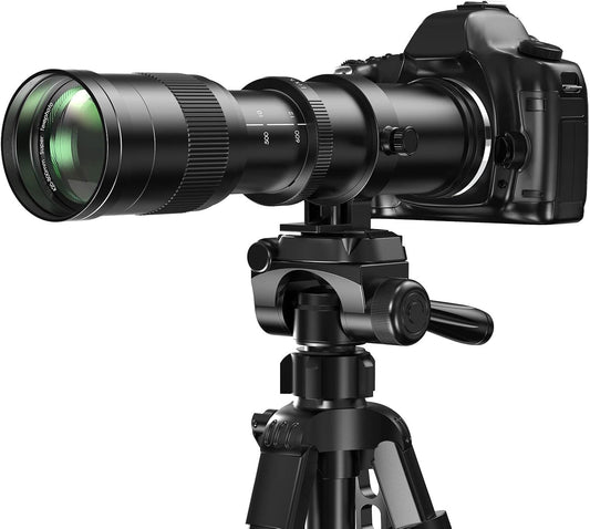Lightdow 420-800mm f/8.3-16 Telephoto Zoom Lens for SLR Manual Telephoto Zoom Lens for Canon EF (Compatible with Canon EF-Black)