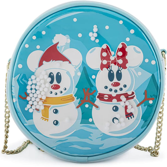 LOUNGEFLY, NIEVE Unisex Disney Minnie Y Mickey MUECOS BOLSO BOLSO, Standard, One Size