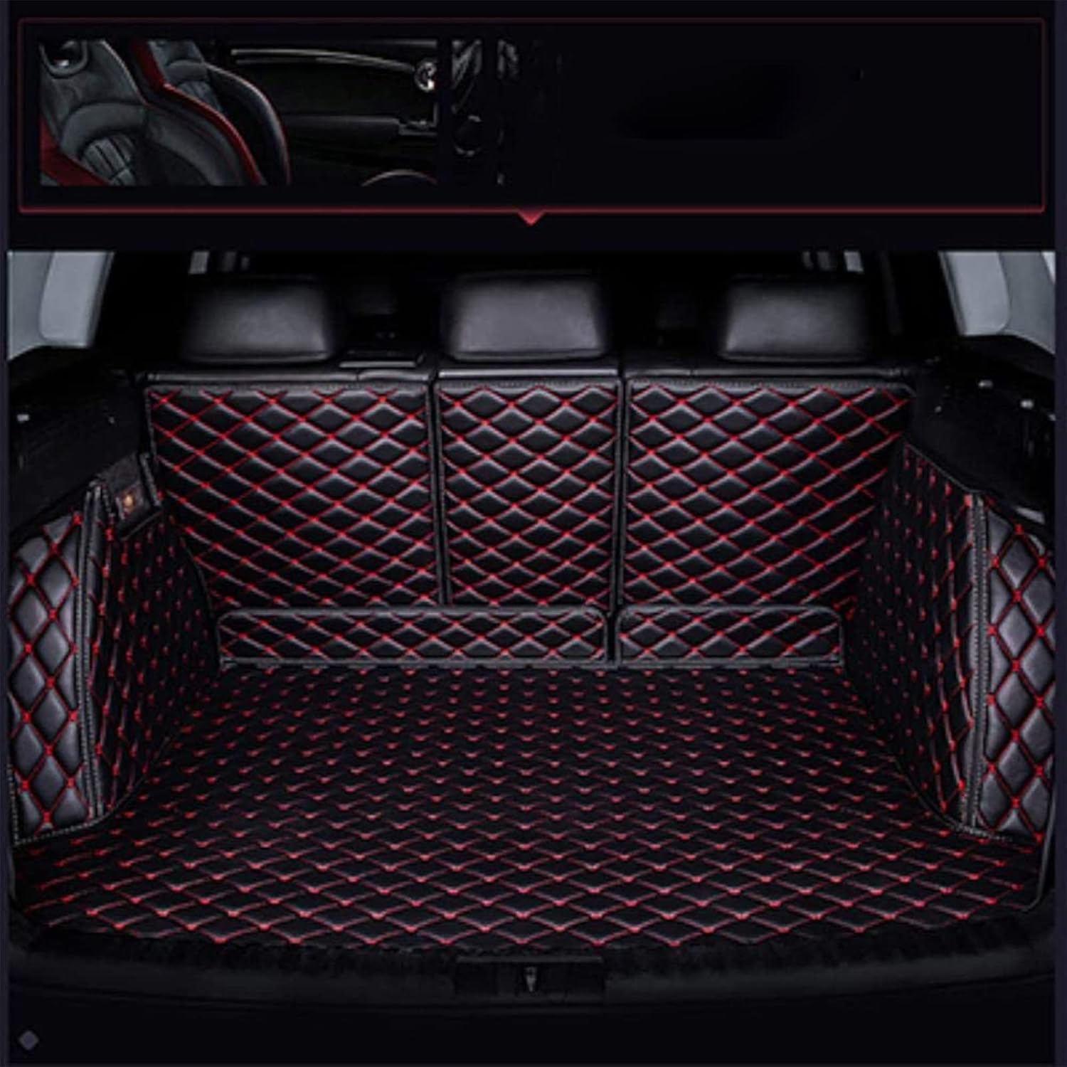 Custom Car Trunk Mat For Toyota Prius 30 Series ZVW30 2009-2017 XPE Leather Luggage Mat Cargo Mat Full Set Waterproof Car Trunk Mat All Weather Anti Abrasion Stain Resistant Interior Parts Car