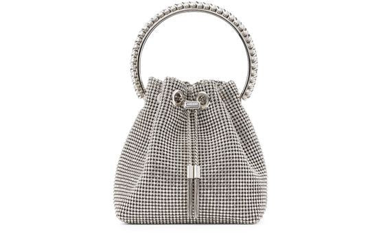JIMMY CHOO Bon Bon クリスタル付きサテンバッグ - Image 1