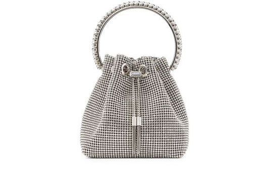 JIMMY CHOO Bon Bon クリスタル付きサテンバッグ - Image 1